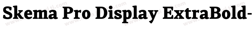 Skema Pro Display ExtraBold字体转换